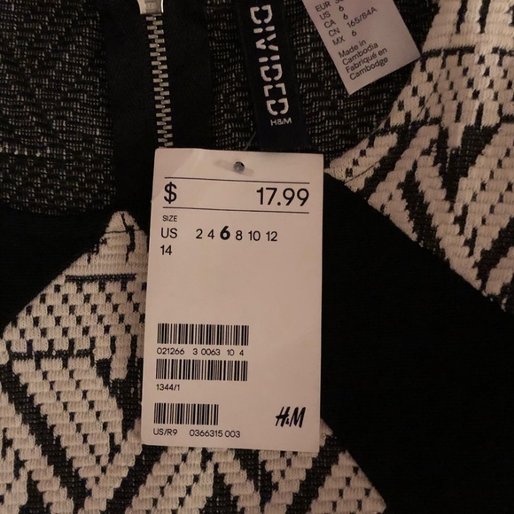 Black and white bodycon dress - Picture 3 of 3